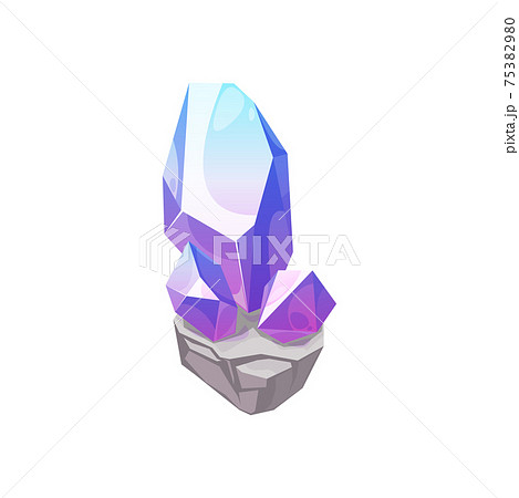 Crystal gem, gemstone jewel and rhinestone diamond 75382980