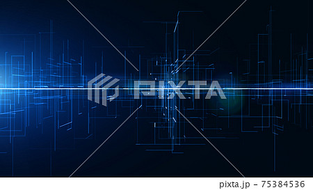 Digital Abstract Background, Digital Cyberspace and Technology Network Connections. 3d rendering 75384536