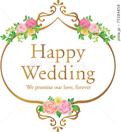 Happy Wedding Label Stock Illustration