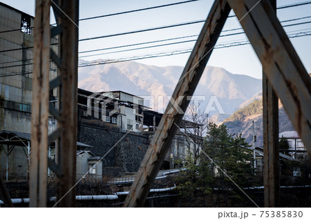 古河橋 足尾本山駅跡 栃木県日光市足尾 古河橋 足尾本山駅跡 栃木県日光市足尾 75385830