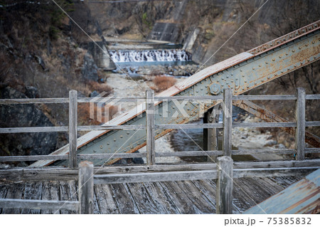 古河橋 足尾本山駅跡 栃木県日光市足尾 古河橋 足尾本山駅跡 栃木県日光市足尾 75385832