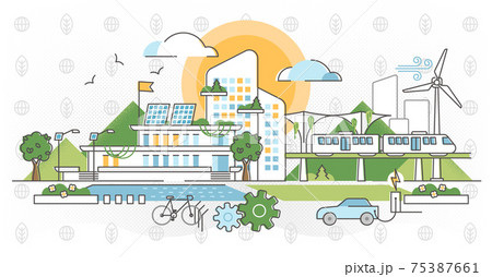 Green Infrastructure Vector Illustration....のイラスト素材 [75387661] - PIXTA