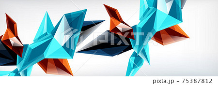 Vector 3d triangles and pyramids abstract background for business or technology presentations, internet posters or web brochure covers Vector 3d triangles and pyramids abstract background for business or technology presentations, internet posters or web brochure covers 75387812
