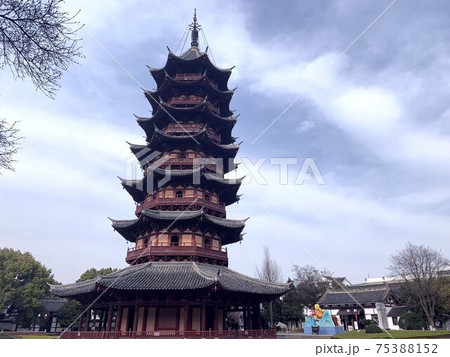中国・蘇州の観光スポット・盤門(パンメン)風景区にある瑞光塔 中国・蘇州の観光スポット・盤門(パンメン)風景区にある瑞光塔 75388152