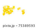Fish oil capsules isolated on a white background 75389593