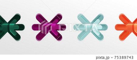 Abstract glossy crosses background for business or technology presentations, internet posters or web brochure covers 75389743
