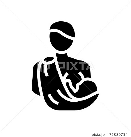 mother feeding newborn baby glyph icon vector illustration mother feeding newborn baby glyph icon vector illustration 75389754