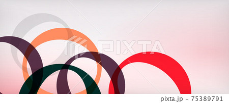 Ring geometric shapes, o letter repetition wallpaper. Abstract background for business or technology presentations, internet posters or web brochure covers 75389791
