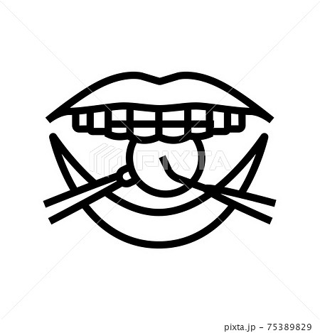 checking tooth braces line icon vector illustration checking tooth braces line icon vector illustration 75389829