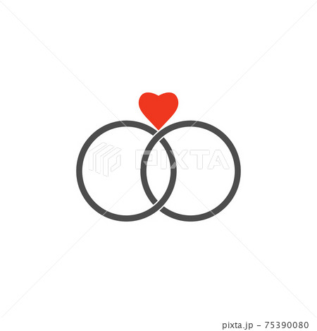 Wedding ring icon. Vector illustration, flat design. 75390080