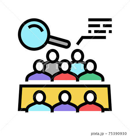meeting of shareholders color icon vector illustration 75390930