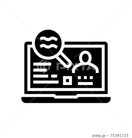 checking status allowance glyph icon vector illustration 75391725