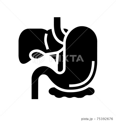 gastrointestinal tract glyph icon vector illustration 75392676
