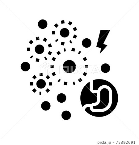 infection digestion system glyph icon vector illustration 75392691