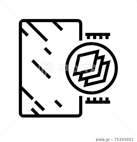 variations in mirror thickness line icon vector illustration 75393052