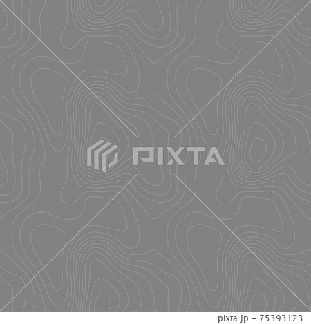 Line topography map seamless pattern. Seamless vector topographic map background. Contour background geographic grid. Mountain hiking trail over terrain. Seamless wavy pattern. 75393123