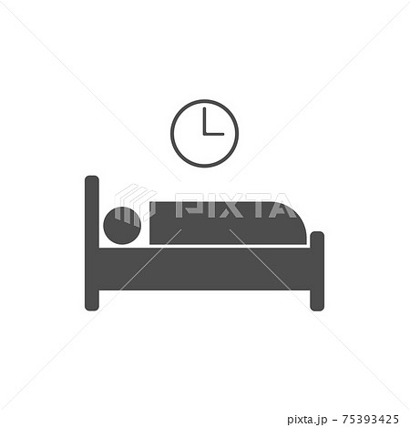 Bed icon. Vector illustration, flat design. - Vector Bed icon. Vector illustration, flat design. - Vector 75393425