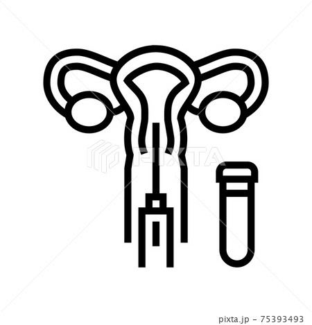embryo transfer line icon vector illustration 75393493
