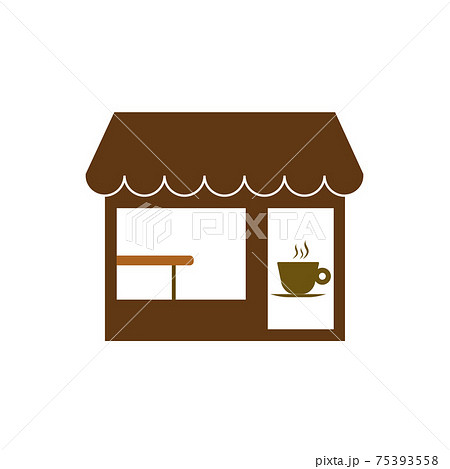Commerce, coffee shop, store icon. Vector illustration. Commerce, coffee shop, store icon. Vector illustration. 75393558