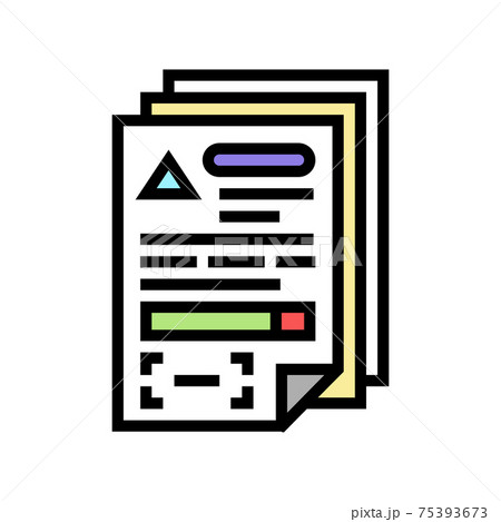 documents for allowance color icon vector illustration documents for allowance color icon vector illustration 75393673