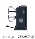 Spot welding machine icon, industrial point welding apparatus, dot sealing engineering tool icon, vector 75395712