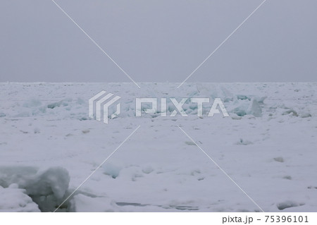 北海道 斜里 オホーツク海(ウトロ)の流氷 北海道 斜里 オホーツク海(ウトロ)の流氷 75396101