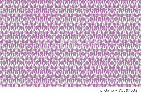 日式花紋素材轡蔓藤花紋花紋無縫花紋 75397532