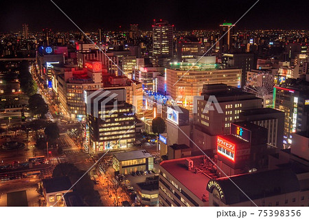 名古屋 テレビ塔からの栄の夜景 名古屋 テレビ塔からの栄の夜景 75398356