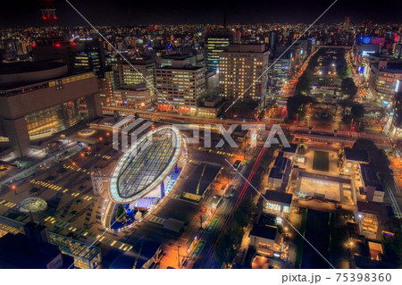 名古屋 テレビ塔からの栄の夜景 名古屋 テレビ塔からの栄の夜景 75398360