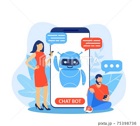 Chatbot ai and customer service concept. 75398736