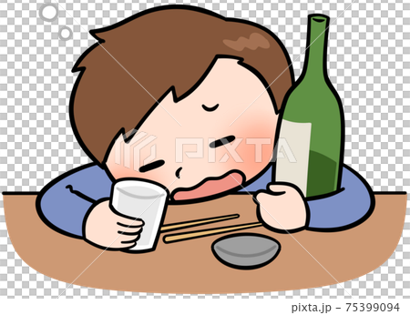 泥酔する男性 泥酔する男性 75399094