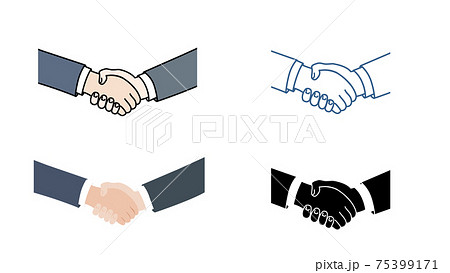 握手 ビジネス 手 商談 契約 挨拶 協力 イラスト素材のイラスト素材