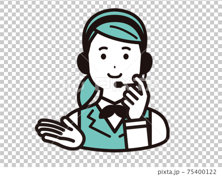 Call center, operator female information 75400122