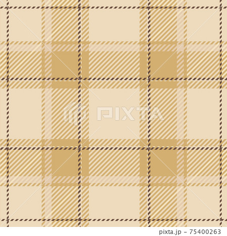 Scotland tartan seamless plaid texture with rhombuses and squares - Vector 75400263