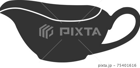 Vector icon of a bowl for milk or cream. 75401616