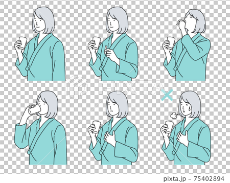 人物イラスト 胃部X線 バリウム検査 女性 シンプル 人物イラスト 胃部X線 バリウム検査 女性 シンプル 75402894