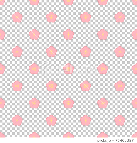 Plum crayon seamless pattern illustration 75403387