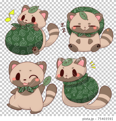 Japanese style raccoon dog / summary set 75403591