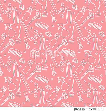 Vector Pattern Barber Beauty Hairdressing salon 75403656