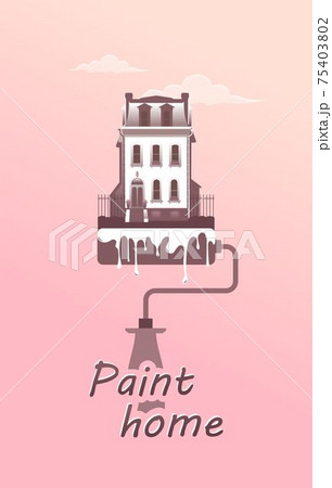 paint the facade of the house concept 75403802