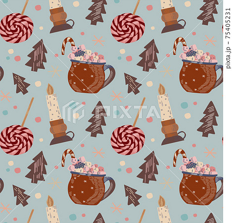 Vector illustration image of christmas symbols. Vector illustration image of christmas symbols. 75405231