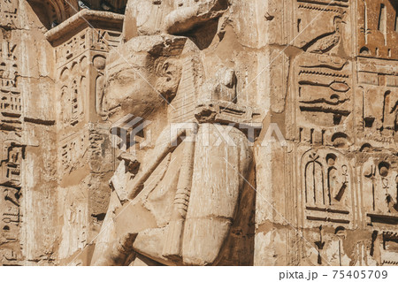 Ruins of the Egyptian Karnak Temple, the largest open-air museum in Luxor 75405709