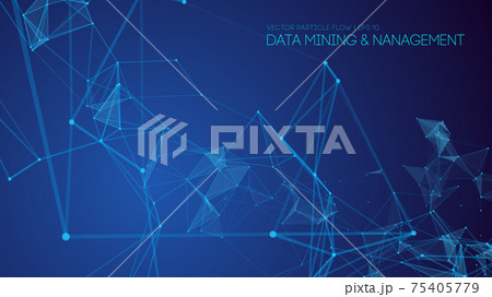 Data mining and management. Big data abstract vector illustration. Technology background blue. 75405779