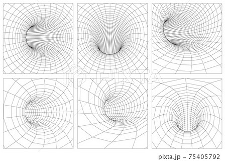 Grid wormhole wireframe tunnel. 3d gravity quantum, vector wormhole illustration. EPS 10. Grid wormhole wireframe tunnel. 3d gravity quantum, vector wormhole illustration. EPS 10. 75405792