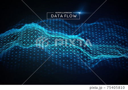 Computer data flow background. Vector EPS 10. Big data network technology wave. Computer data flow background. Vector EPS 10. Big data network technology wave. 75405810