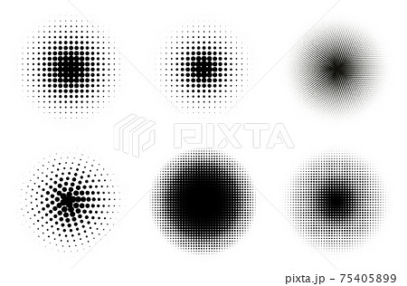 Halftone texture grunge vector set. Background halftone dot patern. Graphic dots halftone pattern. EPS 10. 75405899