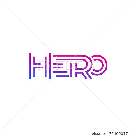 Hero logo design, line style Hero logo design, line style 75406057
