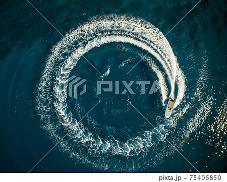 Speed boat in mediterranean sea Speed boat in mediterranean sea 75406859