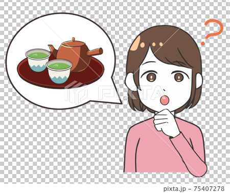 お茶&急須について考える 女性 お茶&急須について考える 女性 75407278