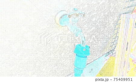 蛇口　イラスト風　屋外 75409951